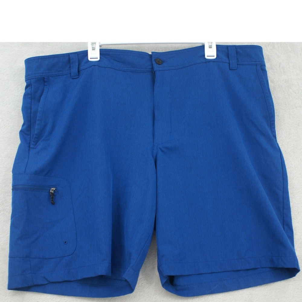Magellan Outdoors Fish Gear Mens Blue Water Repellent Shorts Size 44 Stretch